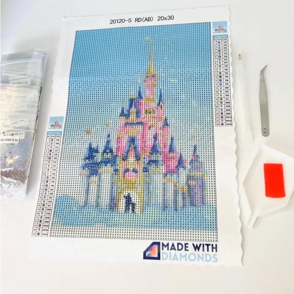Made with Diamonds Disney World Castle Diamond Painting DIY kit gift idea